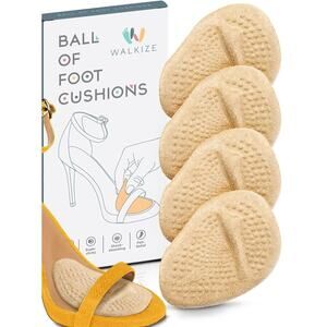 New 2 Pairs of Womens One Size Tan Metatarsal Ball of Foot Cusion Pad Inserts